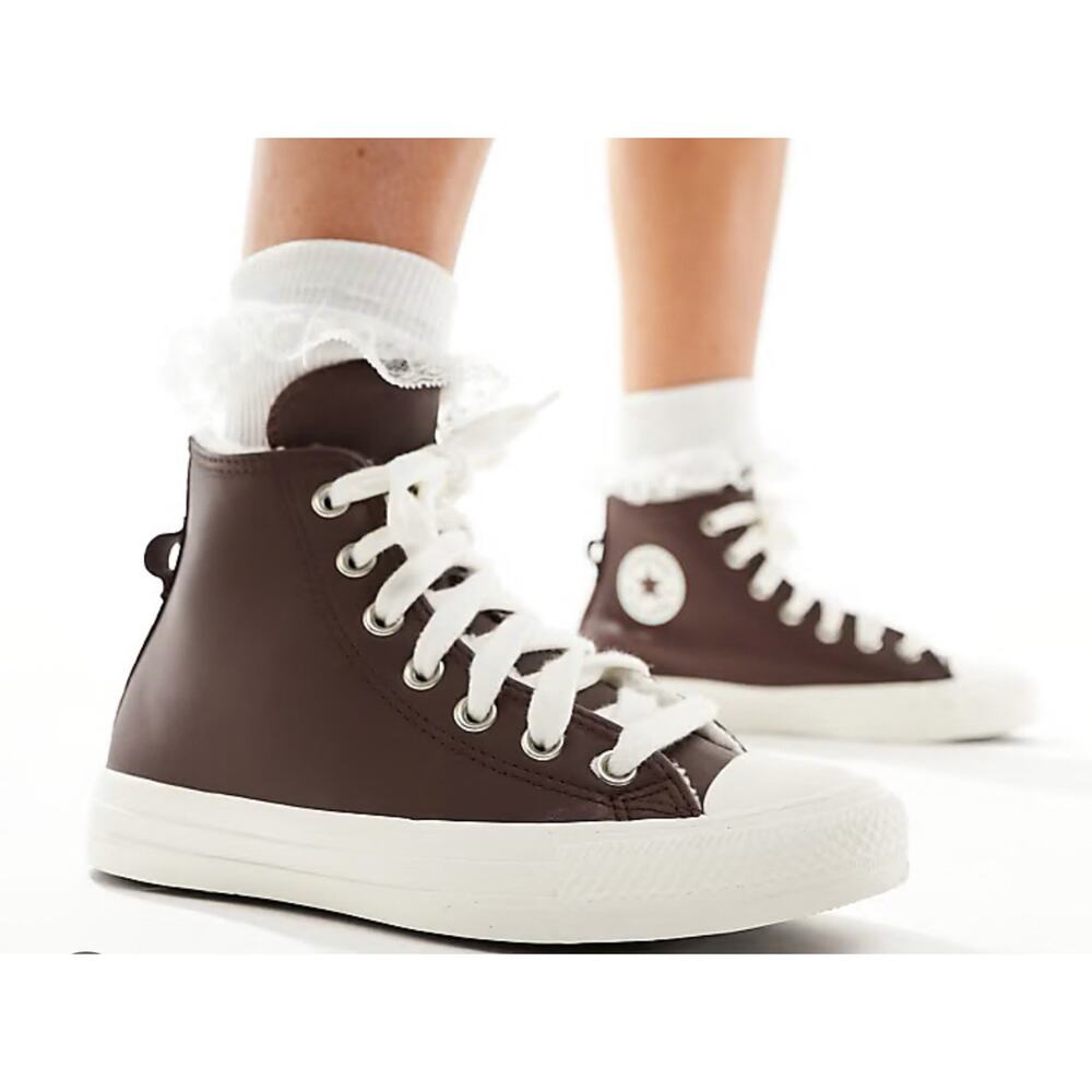 Converse Chuck Taylor All Star Leather High Faux Fur Lining - Eternal Size 8.5